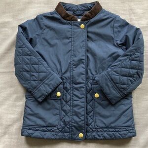 Crewcuts J Crew Quilted Barn Jacket  Navy Blue Girls/Unisex Size 3